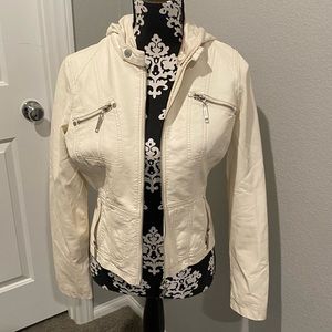 JouJou Cream faux leather jacket